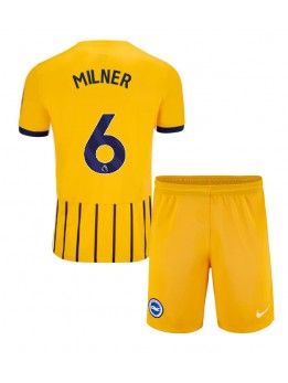 Brighton James Milner #6 Auswärts Trikotsatz für Kinder 2024-25 Kurzarm (+ Kurze Hosen)